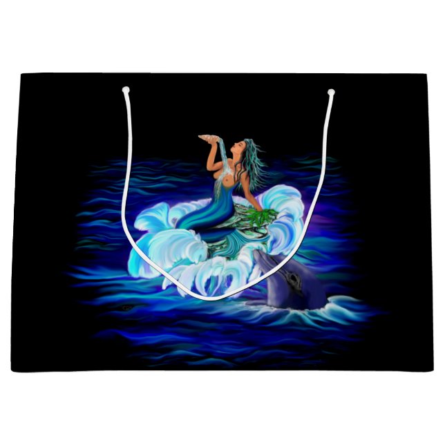 Bolsa De Regalo Grande Sirena con delfín (Anverso)