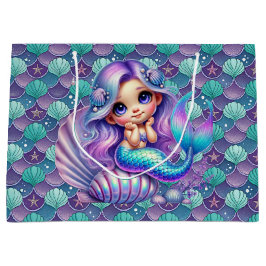 Bolsa De Regalo Grande Sirena de conchas marinas
