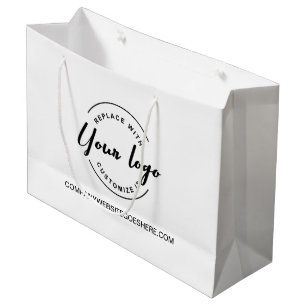 Bolsa De Regalo Grande Sitio web de empresa personalizada moderna Su logo