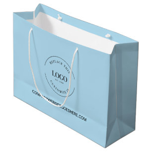Bolsa De Regalo Grande Sitio web de la empresa de negocios azul claro Tu