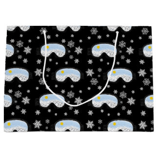 Bolsa De Regalo Grande Ski Goggles Mountain View Snowflakes Black