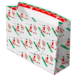 Bolsa De Regalo Grande Skiing Christmas Holiday