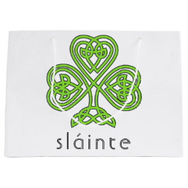 Bolsa De Regalo Grande Slainte Celtic Shamrock Green St.