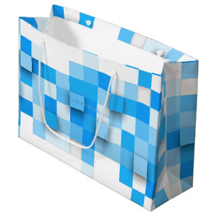 Bolsa De Regalo Grande SlipperyJoe's cuadrados obra de arte mosaico moder