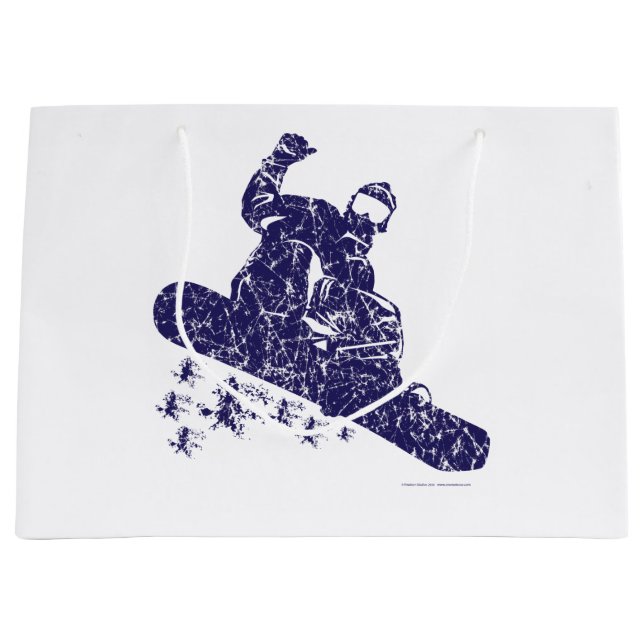Bolsa De Regalo Grande Snowboarder tachando mojigatos de nieve (Anverso)