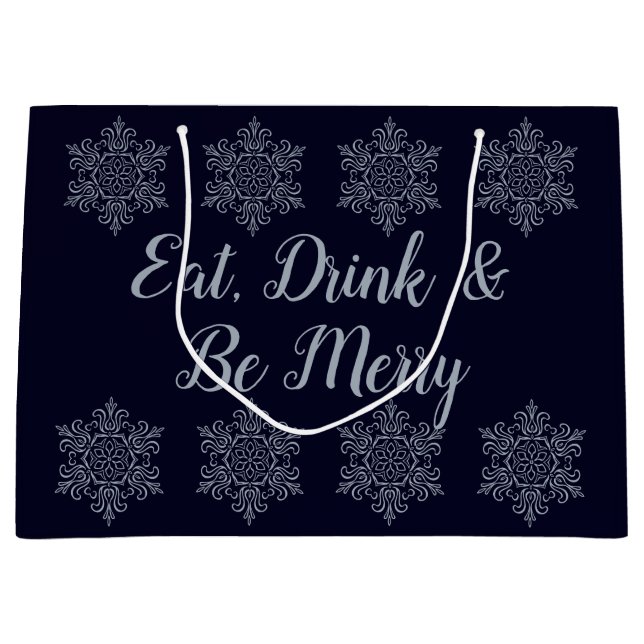 Bolsa De Regalo Grande Snowflake Ornate (Anverso)