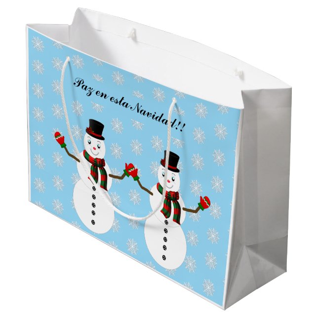 Bolsa De Regalo Grande Snowman (Angulo reverso)