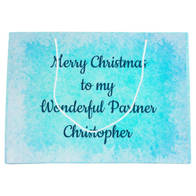 Bolsa De Regalo Grande Socio de Navidades Personalizados (Anverso)