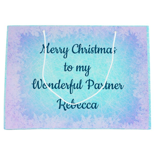 Bolsa De Regalo Grande Socio de Navidades Personalizados (Anverso)