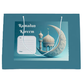 Bolsa De Regalo Grande Soft Watercolor Mosque Ramadan Serenity