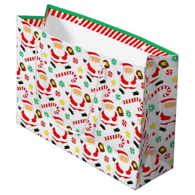Bolsa De Regalo Grande Softball Christmas Holiday (Angulo Anverso)