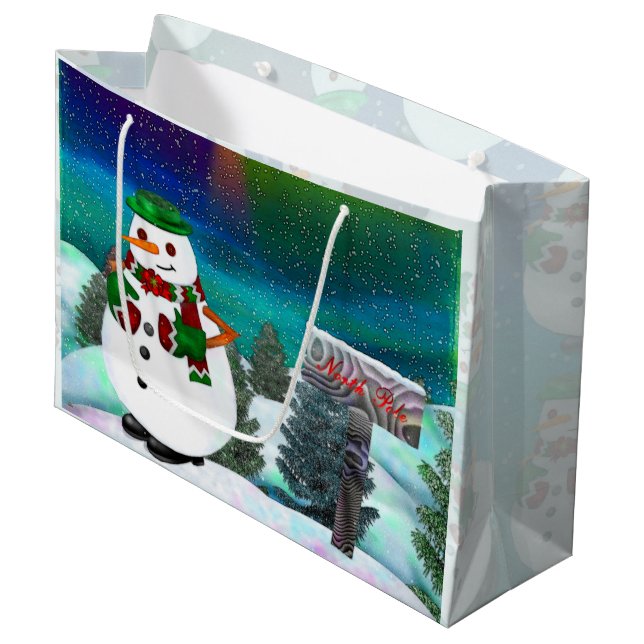 Bolsa De Regalo Grande SÓLO LOS Navidades DE Frosty Town (Angulo Anverso)