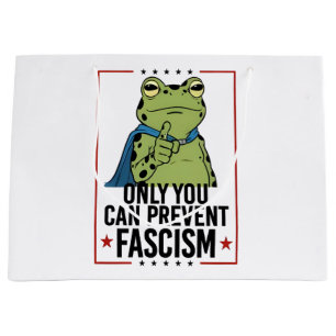 Bolsa De Regalo Grande Solo tú puedes prevenir el fascismo Patriota democ
