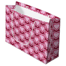 BOLSA DE REGALO GRANDE SOMBRAS DE CORAZONES DÍA DE SAN VALENTÍN ROJOS Y R