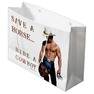 Bolsa De Regalo Grande Sombrero de vaquero de paja para montar a caballo
