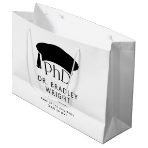 Bolsa De Regalo Grande Sombrero doctoral de doctorado personalizado Gradu