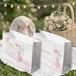 Bolsa De Regalo Grande Some Bunny 1st Birthday Girl Pink Bow