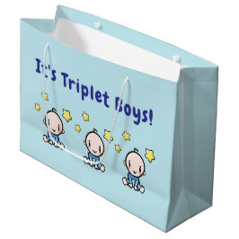 Bolsa De Regalo Grande ¡Son trillizos!, Envoltura de regalo para bebés tr