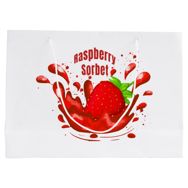 Bolsa De Regalo Grande Sorbete de frambuesa (Reverso)