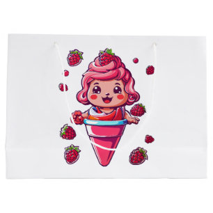 Bolsa De Regalo Grande Sorbete de frambuesa Kawaii