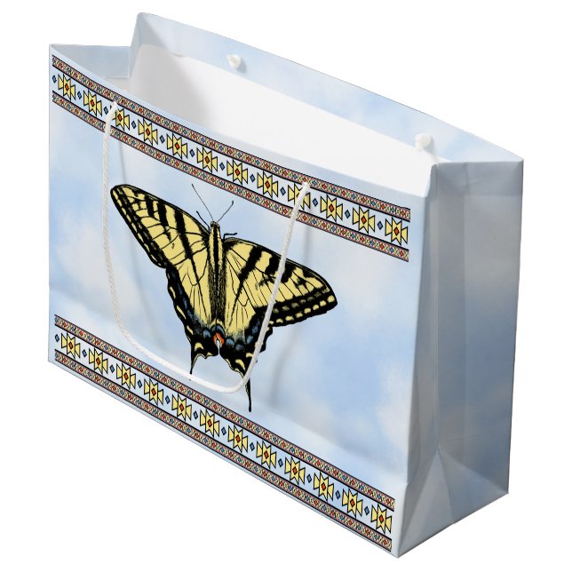 Bolsa De Regalo Grande Souwest Yellow Swallowtail Butfly Blue Sky (Angulo Anverso)
