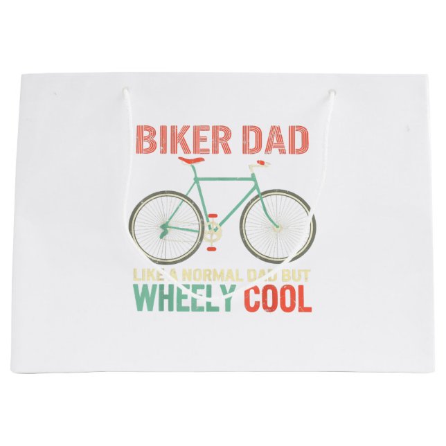 Bolsa De Regalo Grande Soy Biker Dad Fathers Day Wheely Cooler Bicicleta (Anverso)