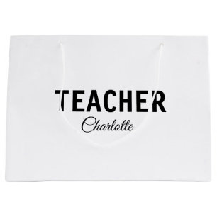 Bolsa De Regalo Grande Soy profesor escuela Universidad agregue su nombre