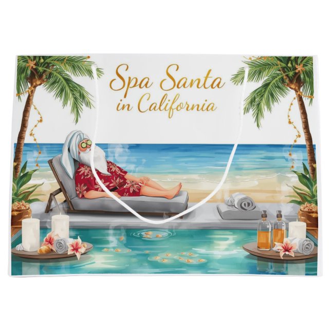 Bolsa De Regalo Grande Spa Santa in LA – Merry Christmas  (Anverso)