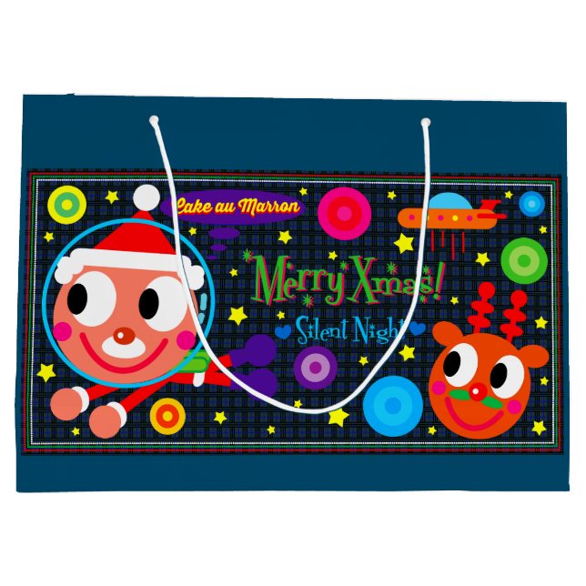 BOLSA DE REGALO GRANDE SPACE SANTA (Reverso)