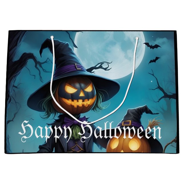 Bolsa De Regalo Grande Spookone Halloween Pumpkin Duo (Anverso)