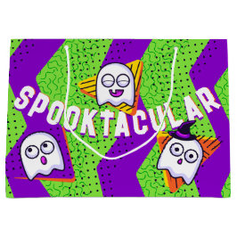 Bolsa De Regalo Grande Spooktacular Ghosts Green Party Bag