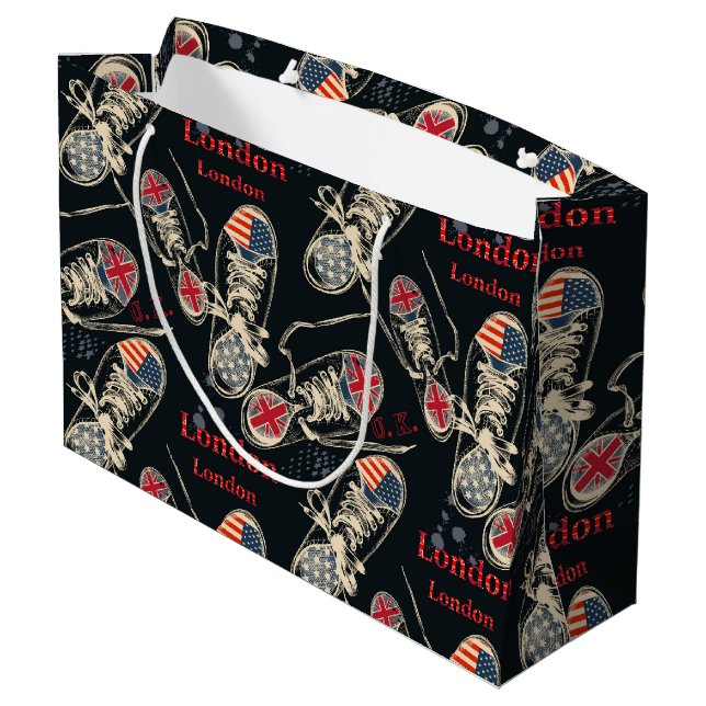 Bolsa De Regalo Grande Sports Boots Fashion Pattern  (Angulo reverso)