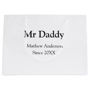 Bolsa De Regalo Grande Sr Papá desde agregar año nombre padres nombre pad