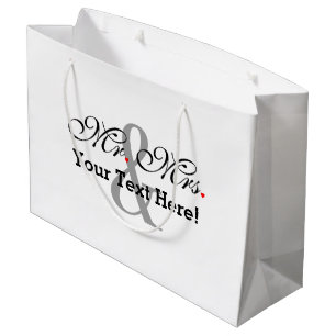 Bolsa De Regalo Grande Sr. y señora personalizados Plus Customizable