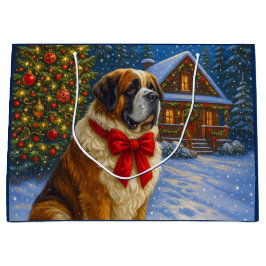 Bolsa De Regalo Grande St. Bernard Holiday