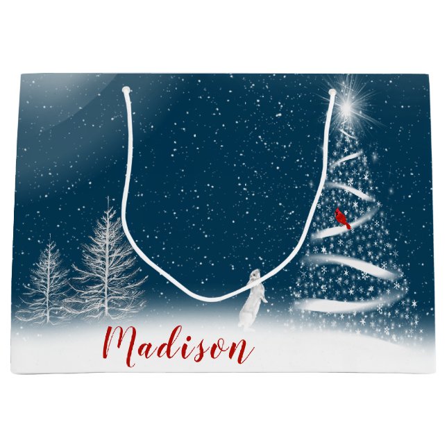 Bolsa De Regalo Grande Star Christmas Tree y Bunny Large Gigiag (Anverso)