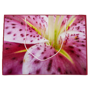 Bolsa De Regalo Grande Stargazer Lily Bright Magenta Floral