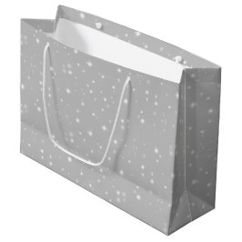 Bolsa De Regalo Grande Starlight gris plateado