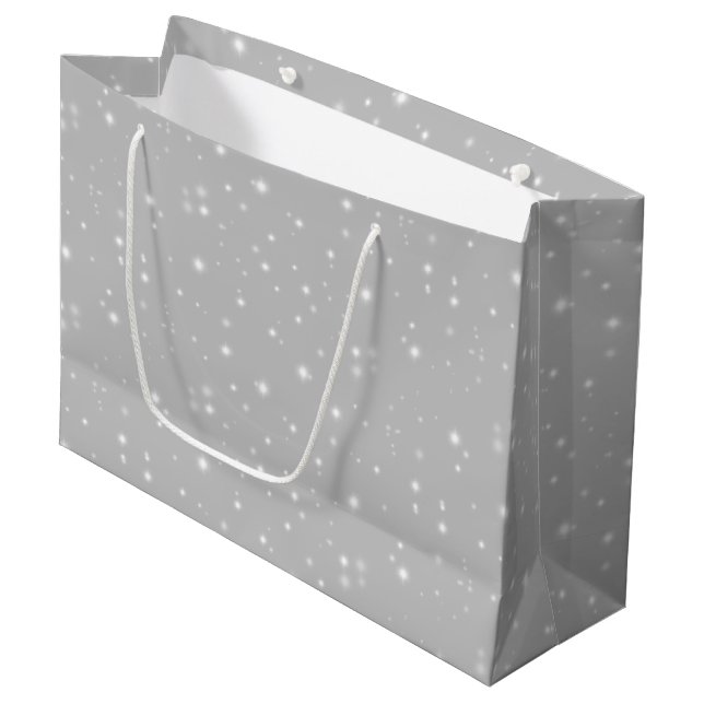 Bolsa De Regalo Grande Starlight gris plateado (Angulo Anverso)