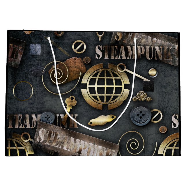Bolsa De Regalo Grande Steampunk, scrapbooking (Reverso)