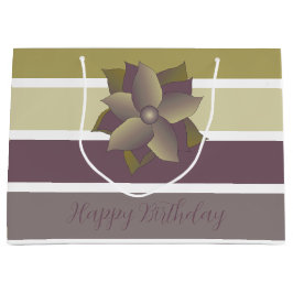 Bolsa De Regalo Grande Stripe moderno y elegante