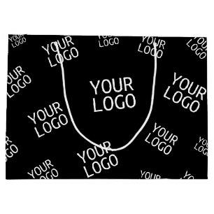 Bolsa De Regalo Grande Su diseño, foto o logotipo comercial con mosaico a