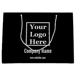 Bolsa De Regalo Grande Su logotipo aquí en blanco y negro