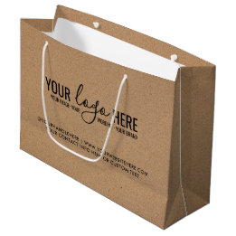 Bolsa De Regalo Grande Su logotipo Empresa de eventos de Branding Kraft
