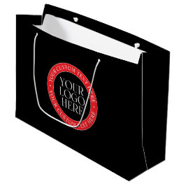 Bolsa De Regalo Grande Su logotipo u otra imagen | Rojo negro y blanco