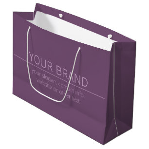 Bolsa De Regalo Grande Su nombre de marca o empresa Modern Purple Mauve