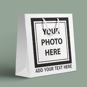 Bolsa De Regalo Grande Subir imagen foto y agregar texto – Personalizar