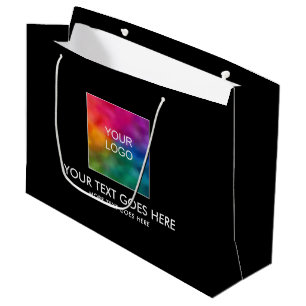 Bolsa De Regalo Grande Subir texto personalizado Logotipo de la empresa d