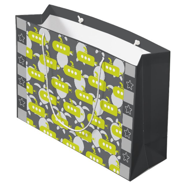 Bolsa De Regalo Grande Submarines & Turtles (Angulo reverso)