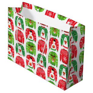 Bolsa De Regalo Grande Sudores de Navidad feos sudores oso polar Snowman